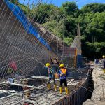 Workers busy at construction site in Noida, Uttar Pradesh.